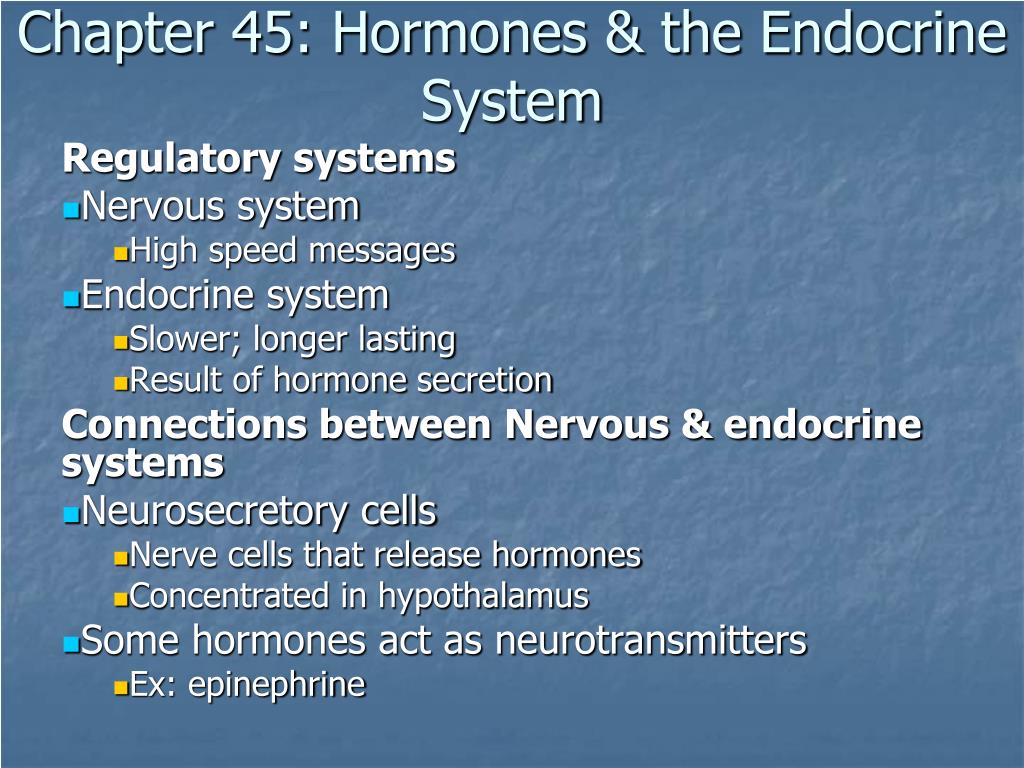 PPT - Chapter 45: Hormones & the Endocrine System PowerPoint ...
