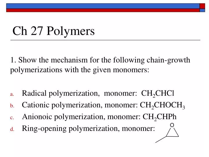 ch 27 polymers