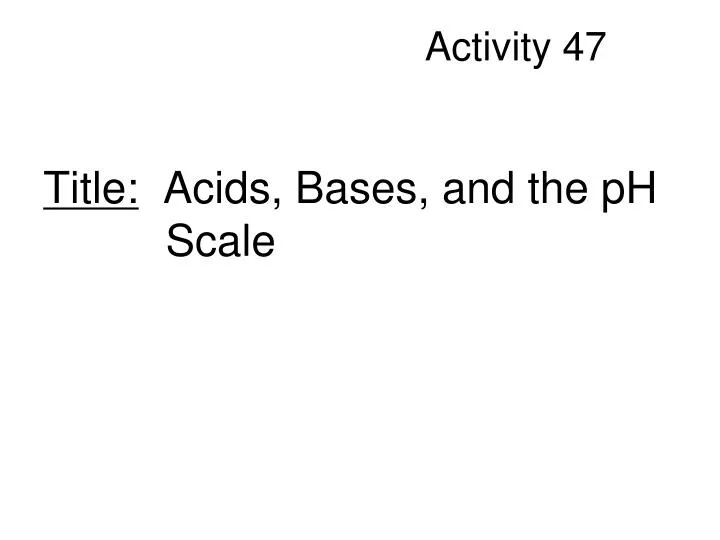 title acids bases and the ph scale