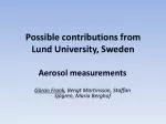 Possible contributions from Lund University, Sweden - slide 1