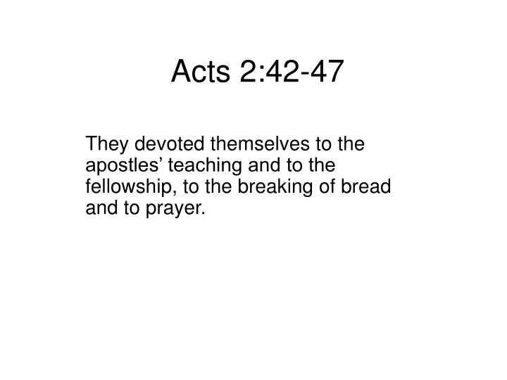 acts 2 42 47