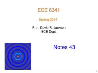 Prof. David R. Jackson ECE Dept.