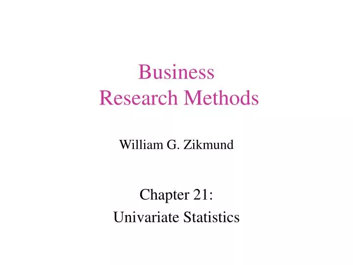 business research methods william g zikmund