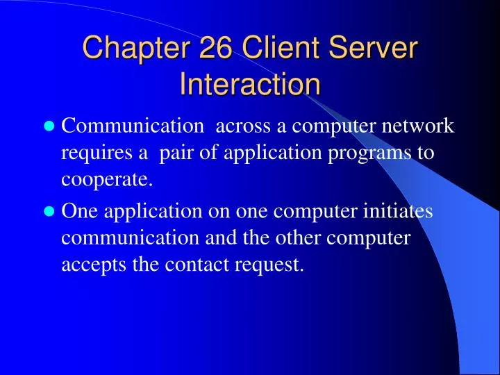chapter 26 client server interaction
