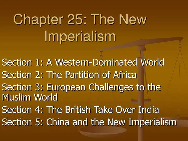 chapter 25 the new imperialism