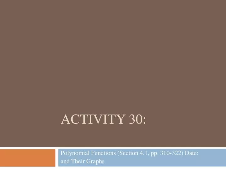 activity 30