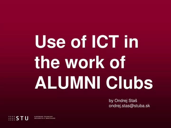 use of ict in the work of alumni clubs