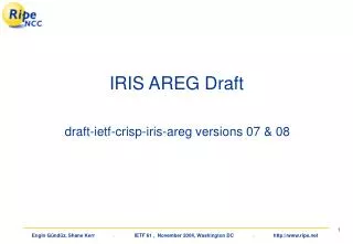 IRIS AREG Draft