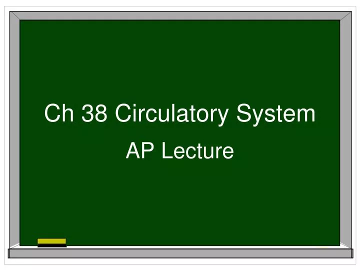 ch 38 circulatory system