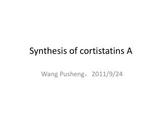 Synthesis of cortistatins A