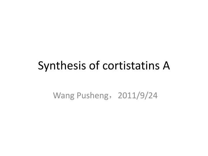 synthesis of cortistatins a
