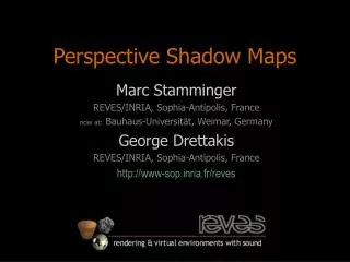 Perspective Shadow Maps