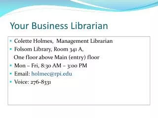 Your Business Librarian