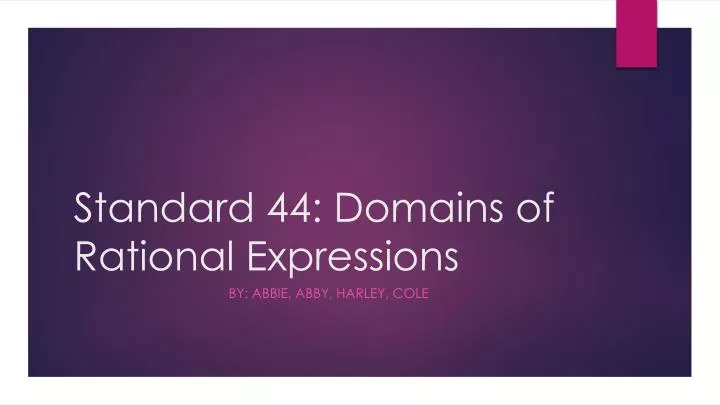 standard 44 domains of rational expressions