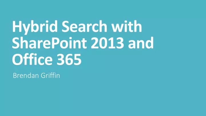 hybrid search with sharepoint 2013 and office 365