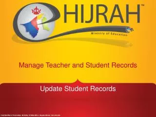 Manage Teacher and Student Records