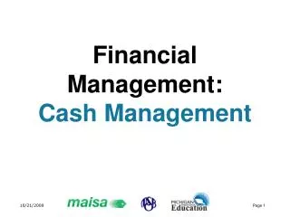 Financial Management: Cash Management
