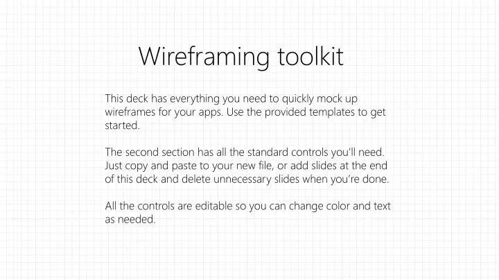 wireframing toolkit