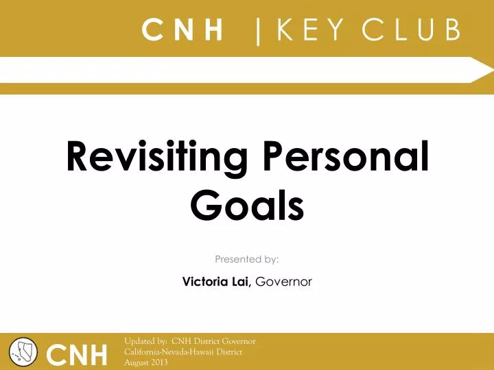 revisiting personal goals