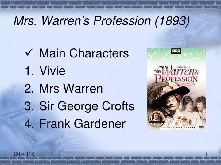 mrs warren s profession 1893