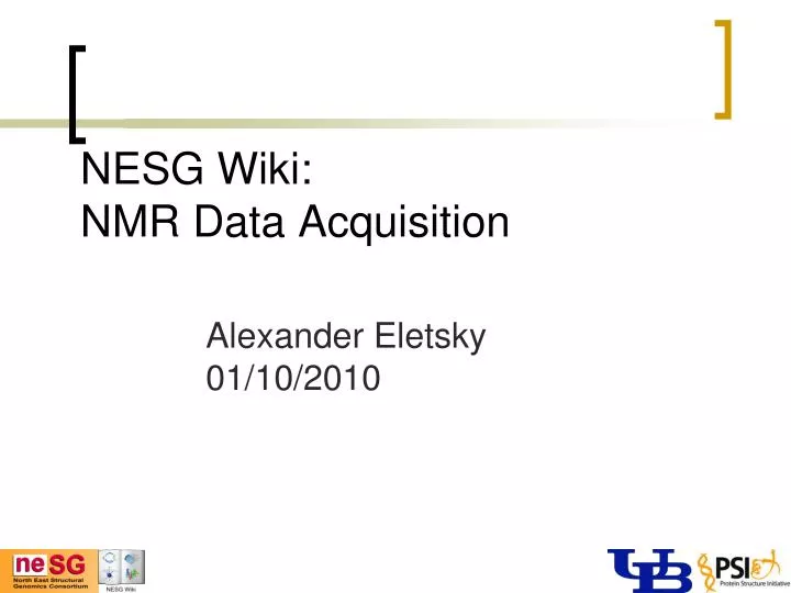 nesg wiki nmr data acquisition
