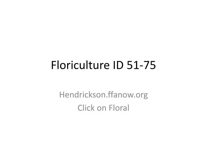 floriculture id 51 75
