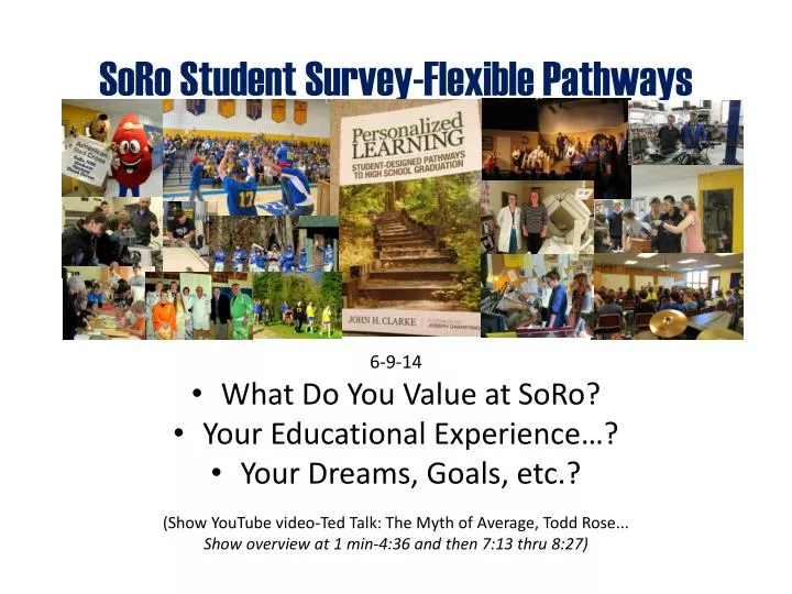 soro student survey flexible pathways