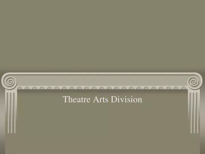theatre arts division