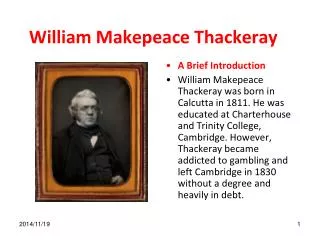 William Makepeace Thackeray