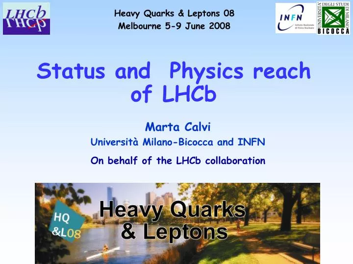 status and physics reach of lhcb