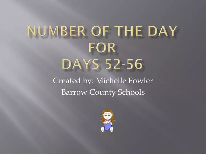 number of the day for days 52 56