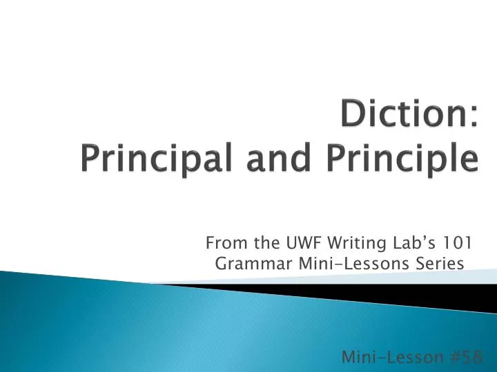 diction principal and principle