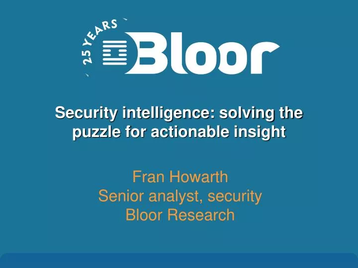 security intelligence solving the puzzle for actionable insight