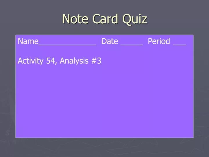note card quiz