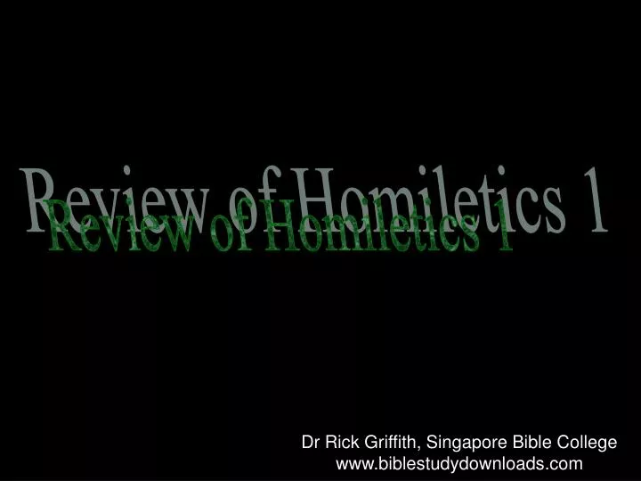 review of homiletics 1