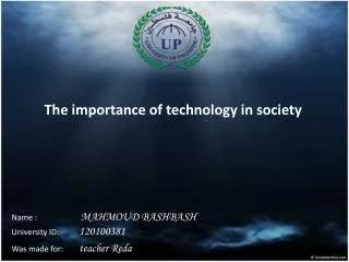 The importance of technology in society