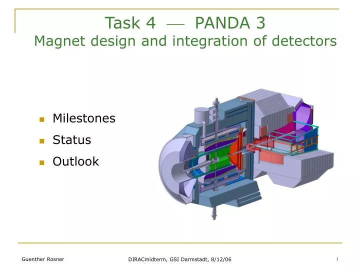 task 4 panda 3 magnet design and integration of detectors
