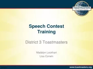 Speech Contest Training