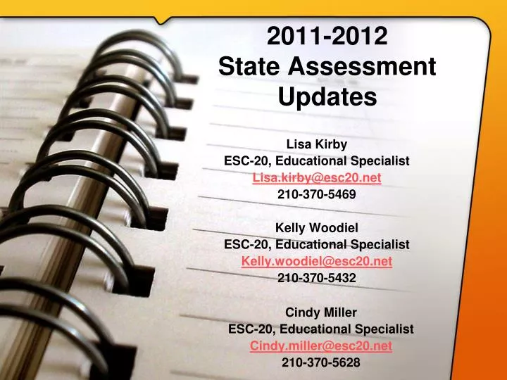 2011 2012 state assessment updates