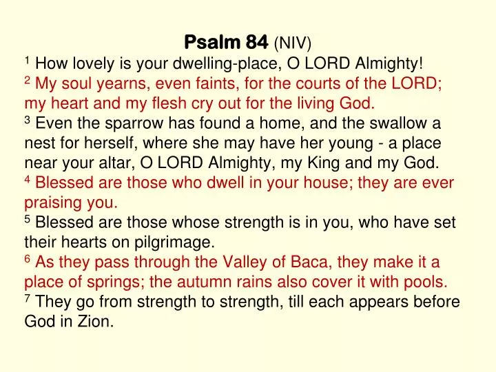 Hymn: How lovely are Thy dwelling places