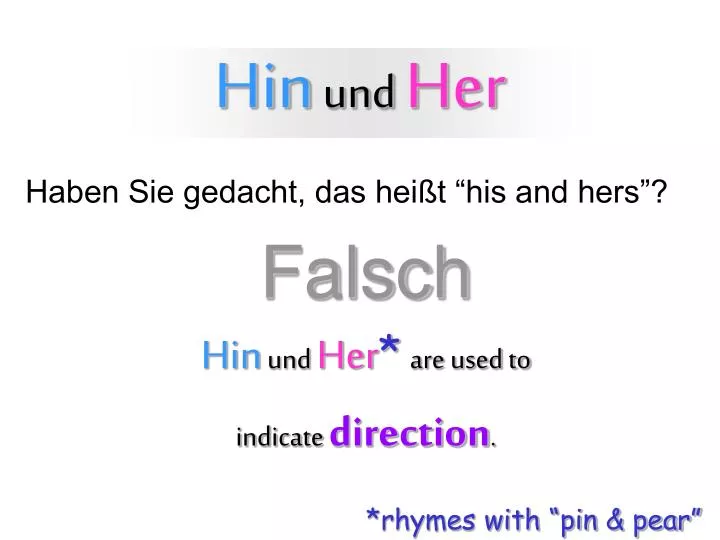 hin und her