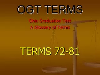 OGT TERMS