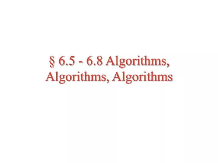 6 5 6 8 algorithms algorithms algorithms