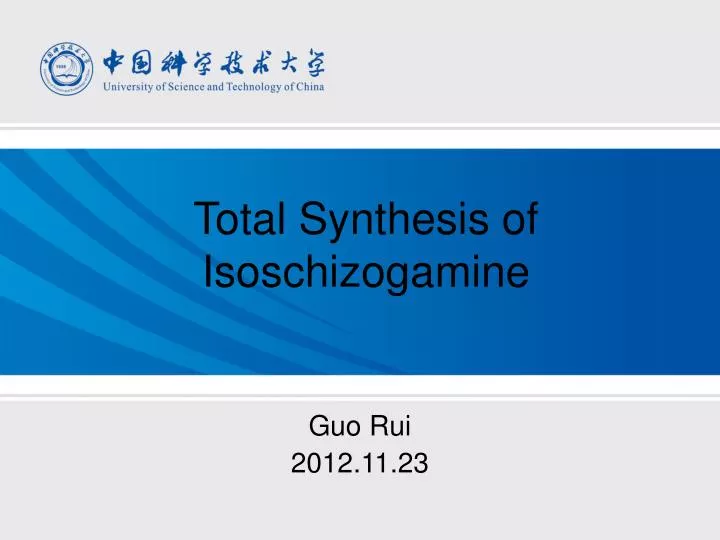 total synthesis of isoschizogamine
