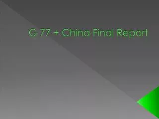 G 77 + China Final Report