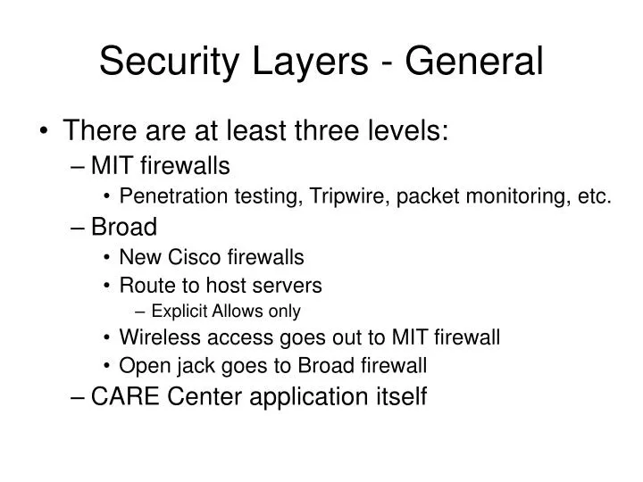 security layers general