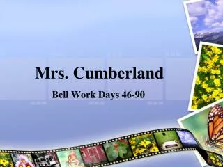 Mrs. Cumberland