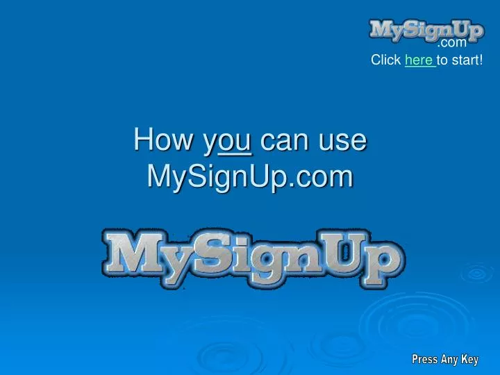 how y ou can use mysignup com
