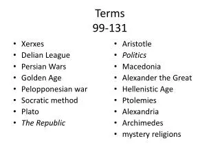 Terms 99-131