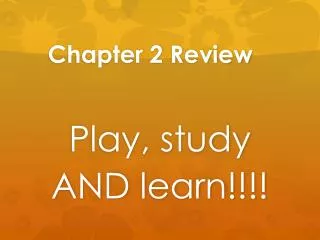 Chapter 2 Review